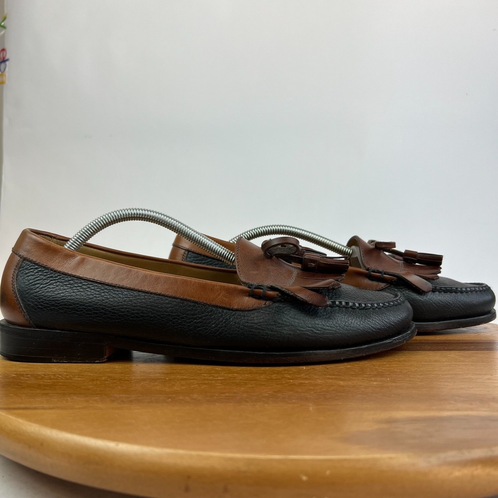 Mens Cole Haan Country 2-Tone Leather‎ Kilt Tassel Loafers Shoes Size 11.5 C GUC